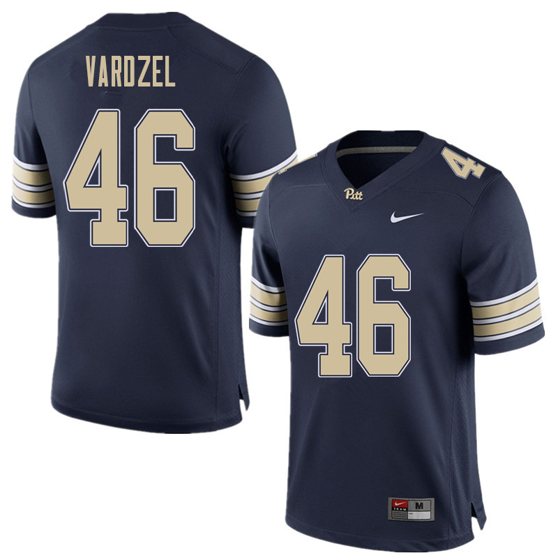 Men #46 Michael Vardzel Pittsburgh Panthers College Football Jerseys Sale-Home Blue